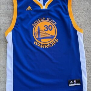 Golden State Warriors Jersey Men’s L Blue Adidas Swingman Stephen Curry # 30 NBA